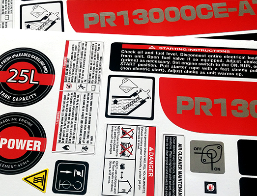 發(fā)電機(jī)組靜音橙色套標(biāo)