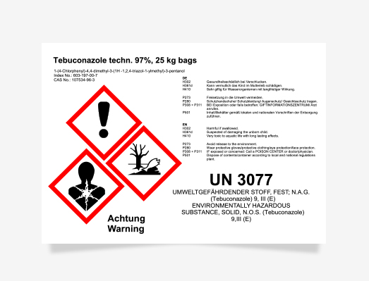 危化品UN號不干膠標簽